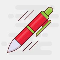 Ilustración de vector de pluma sobre un fondo. Símbolos de calidad premium. iconos vectoriales para concepto y diseño gráfico.