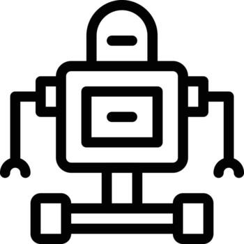 Ilustración de vector de robótica en un fondo. Símbolos de calidad premium. iconos vectoriales para concepto y diseño gráfico.