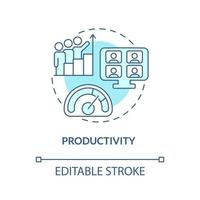 Productivity turquoise concept icon vector