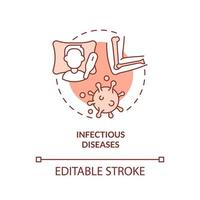 Infectious diseases terracotta concept icon vector