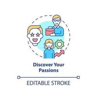 Discover your passions concept icon vector
