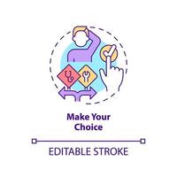 Make your choice concept icon vector