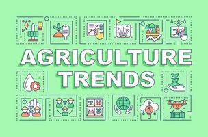 Agriculture trends word concepts green banner vector