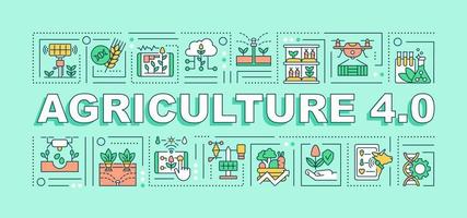 Agriculture innovations word concepts mint banner vector