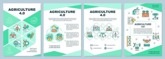 Agriculture innovation green brochure template vector
