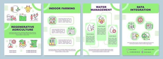 Agriculture trends green brochure template vector