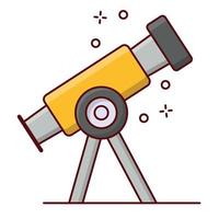 ilustración de vector de telescopio en un fondo. símbolos de calidad premium. iconos vectoriales para concepto y diseño gráfico.