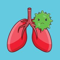 ilustración de vector de corona de pulmones en un fondo. símbolos de calidad premium. iconos vectoriales para concepto y diseño gráfico.