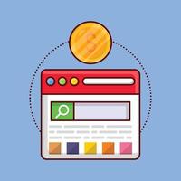 webpage vector illustration on a background.Premium quality symbols. vector icons for concept and graphic design.