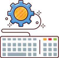 ilustración de vector de teclado en un fondo. símbolos de calidad premium. iconos vectoriales para concepto y diseño gráfico.