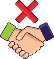 no handshake vector illustration on a background.Premium quality symbols. vector icons for concept and graphic design.