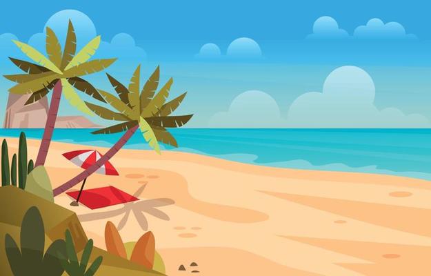 Beach Scenery Background