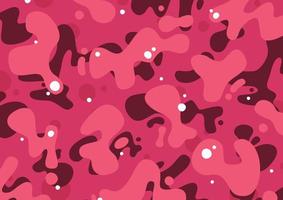 Pink camouflage cartoon vector pattern, fashion texture artwork camo design.