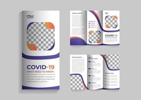 Covid 19 Health business brochure vector