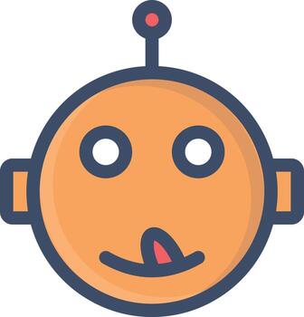 robot vector illustration on a background.Premium quality symbols. vector icons for concept and graphic design.