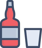 ilustración de vector de botella en un fondo. símbolos de calidad premium. iconos vectoriales para concepto y diseño gráfico.