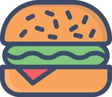 burger vector illustration on a background.Premium quality symbols. vector icons for concept and graphic design.