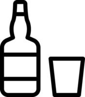 ilustración de vector de botella en un fondo. símbolos de calidad premium. iconos vectoriales para concepto y diseño gráfico.