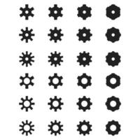 gran conjunto de vectores de diferentes iconos de engranajes