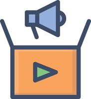 video vector illustration on a background.Premium quality symbols. vector icons for concept and graphic design.