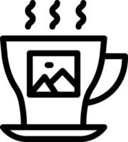 taza de ilustración vectorial sobre un fondo. símbolos de calidad premium. iconos vectoriales para concepto y diseño gráfico. vector