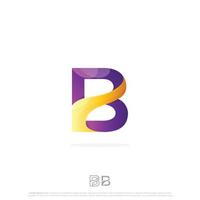 abstract letter b logo design template vector