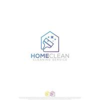 Home Clean logo design vector