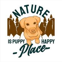 Hiking with my puppy t shirt design vector