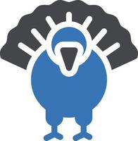 ilustración de vector de pájaro de pavo en un fondo. símbolos de calidad premium. iconos vectoriales para concepto y diseño gráfico.