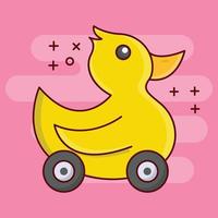 duck toy vector illustration on a background.Premium quality symbols. vector icons for concept and graphic design.