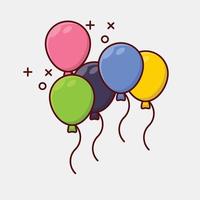 balloons vector illustration on a background.Premium quality symbols. vector icons for concept and graphic design.