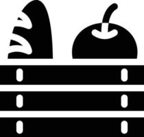 ilustración de vector de cesta de frutas en un fondo. símbolos de calidad premium. iconos vectoriales para concepto y diseño gráfico.