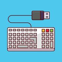 ilustración de vector de teclado en un fondo. símbolos de calidad premium. iconos vectoriales para concepto y diseño gráfico.