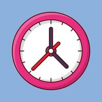 ilustración de vector de reloj en un fondo. símbolos de calidad premium. iconos vectoriales para concepto y diseño gráfico.