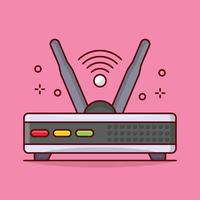 router vector illustration on a background.Premium quality symbols. vector icons for concept and graphic design.