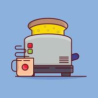 toaster vector illustration on a background.Premium quality symbols. vector icons for concept and graphic design.