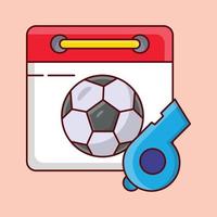 ilustración de vector de fútbol en un fondo. símbolos de calidad premium. iconos vectoriales para concepto y diseño gráfico.