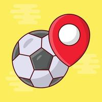 ilustración de vector de fútbol en un fondo. símbolos de calidad premium. iconos vectoriales para concepto y diseño gráfico.