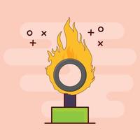 fire hoop vector illustration on a background.Premium quality symbols. vector icons for concept and graphic design.