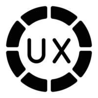 Ilustración de vector de ux en un fondo. Símbolos de calidad premium. iconos vectoriales para concepto y diseño gráfico.