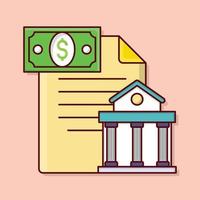 bank document vector illustration on a background.Premium quality symbols. vector icons for concept and graphic design.