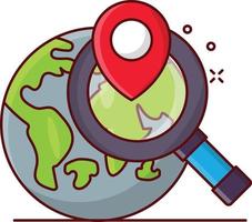 global search location vector illustration on a background.Premium quality symbols. vector icons for concept and graphic design.