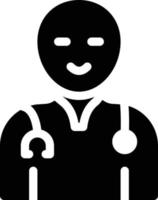 ilustración de vector de doctor en un fondo. símbolos de calidad premium. iconos vectoriales para concepto y diseño gráfico.