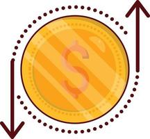 ilustración de vector de carga de dólar en un fondo. símbolos de calidad premium. iconos vectoriales para concepto y diseño gráfico.