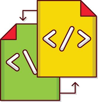 coding file vector illustration on a background.Premium quality symbols. vector icons for concept and graphic design.