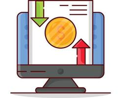 ilustración de vector de transferencia de dólar en un fondo. símbolos de calidad premium. iconos vectoriales para concepto y diseño gráfico.