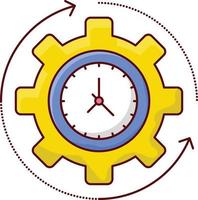 ilustración de vector de configuración de tiempo en un fondo. símbolos de calidad premium. iconos vectoriales para concepto y diseño gráfico.