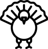 ilustración de vector de pájaro de pavo en un fondo. símbolos de calidad premium. iconos vectoriales para concepto y diseño gráfico.