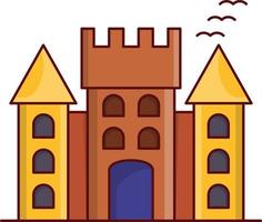 ilustración de vector de castillo en un fondo. símbolos de calidad premium. iconos vectoriales para concepto y diseño gráfico.