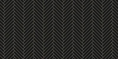 Seamless herringbone floor pattern. Black parquet texture tiles. Vector illustration.
